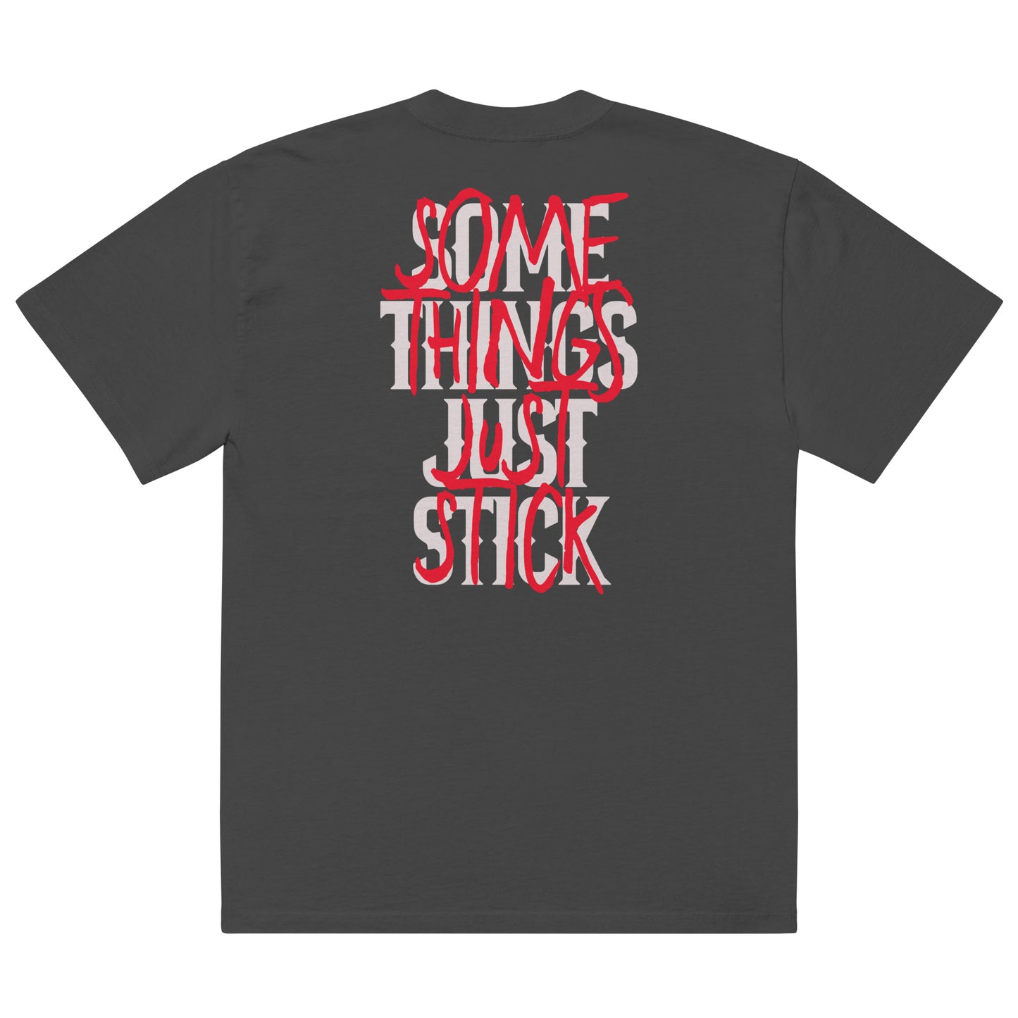 Faded Black Oversized Graffiti T-Shirt